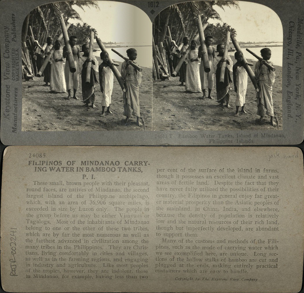 Bamboo Water Tanks, Island of Mindanao, Philippine Islands.